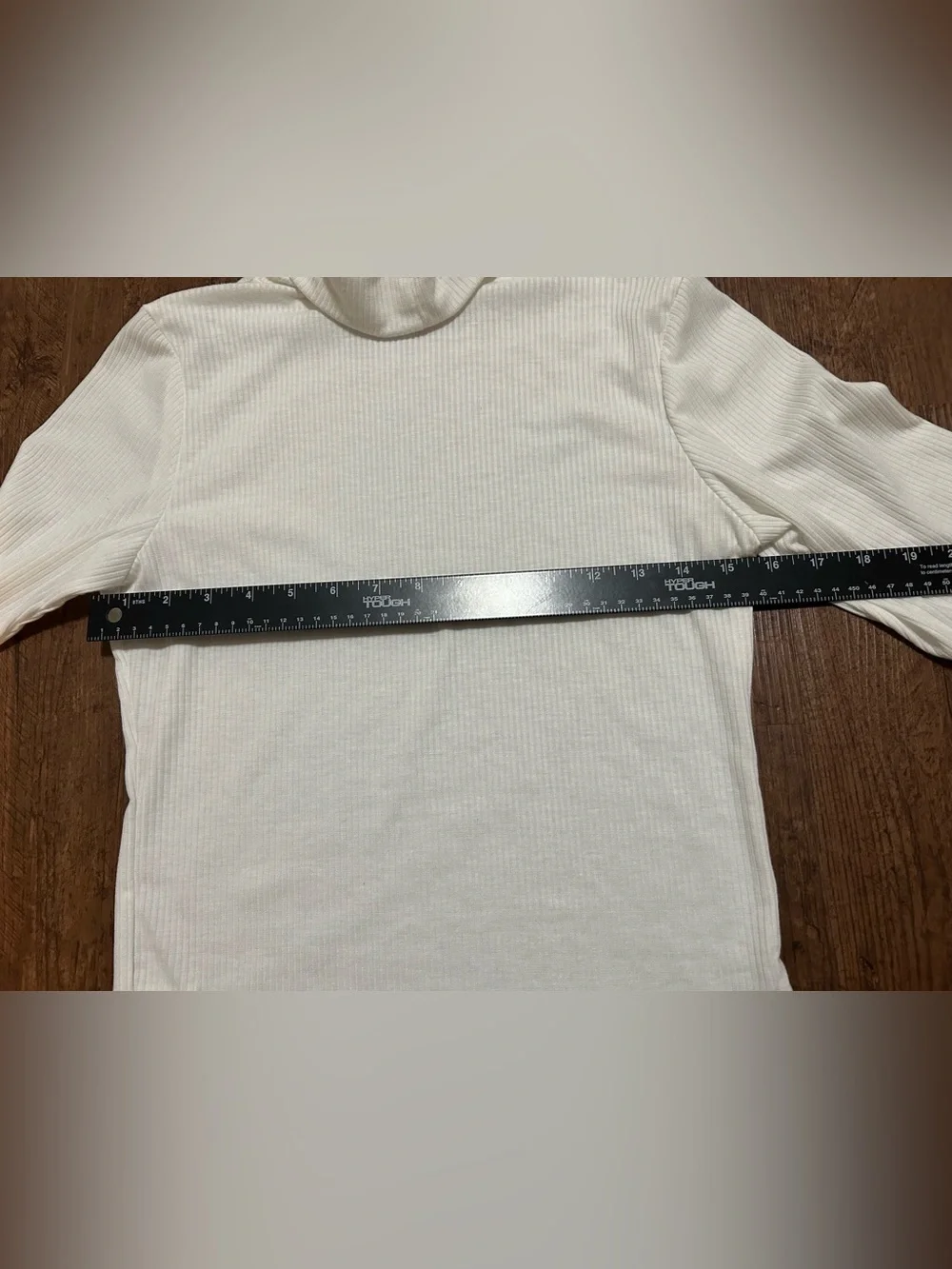 Olivia Rae White Ribbed Turtleneck Long Sleeve Top - Picture 3 of 6